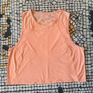 Sculpt Cropped Tank Top Orange